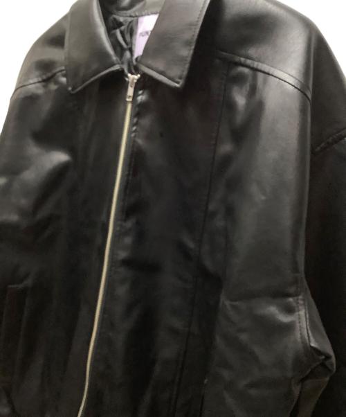 PUNYUS（プニュズ）PUNYUS (プニュズ) フェイクレザージャケット ブラック サイズ:SIZE3の古着・服飾アイテム
