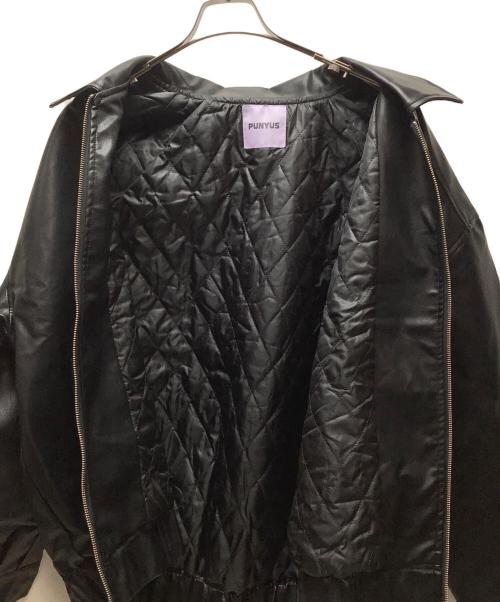PUNYUS（プニュズ）PUNYUS (プニュズ) フェイクレザージャケット ブラック サイズ:SIZE3の古着・服飾アイテム