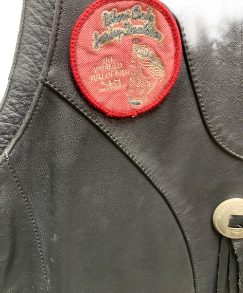 HARLEY-DAVIDSON（ハーレーダビッドソン）HARLEY-DAVIDSON (ハーレーダビッドソン) レザーベスト ブラック サイズ:Ｌの古着・服飾アイテム