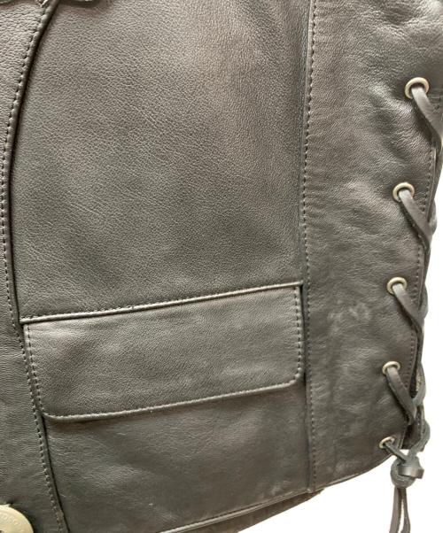 HARLEY-DAVIDSON（ハーレーダビッドソン）HARLEY-DAVIDSON (ハーレーダビッドソン) レザーベスト ブラック サイズ:Ｌの古着・服飾アイテム