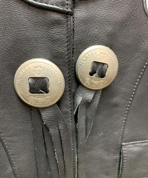 HARLEY-DAVIDSON（ハーレーダビッドソン）HARLEY-DAVIDSON (ハーレーダビッドソン) レザーベスト ブラック サイズ:Ｌの古着・服飾アイテム