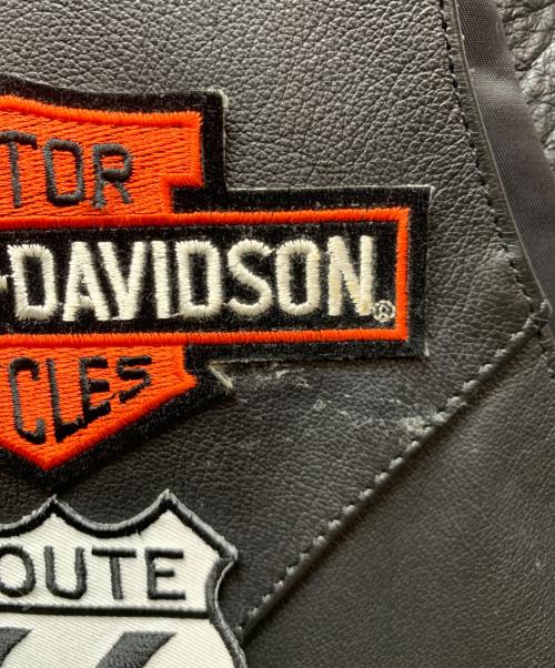 HARLEY-DAVIDSON（ハーレーダビッドソン）HARLEY-DAVIDSON (ハーレーダビッドソン) レザーベスト ブラック サイズ:Ｌの古着・服飾アイテム