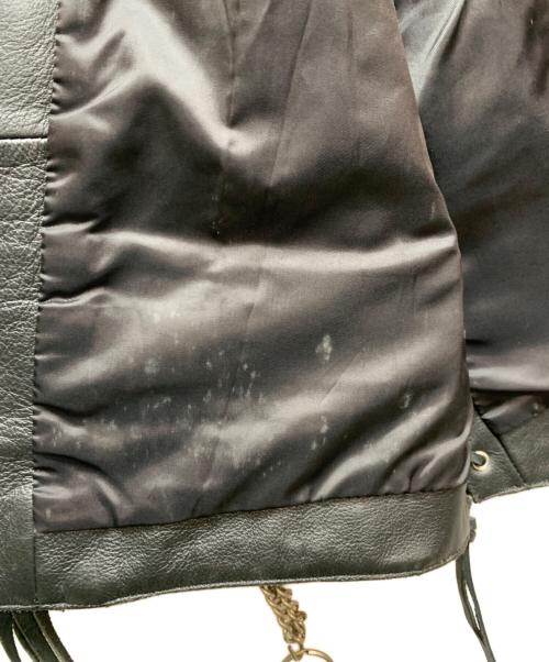 HARLEY-DAVIDSON（ハーレーダビッドソン）HARLEY-DAVIDSON (ハーレーダビッドソン) レザーベスト ブラック サイズ:Ｌの古着・服飾アイテム