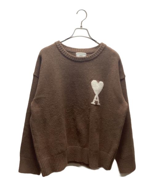 AMI Alexandre Mattiussi（アミアレクサンドルマテュッシ）AMI Alexandre Mattiussi (アミアレクサンドルマテュッシ) 厚手ニット ブラウン サイズ:Freeの古着・服飾アイテム