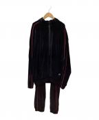 PROCLUBプロクラブ）の古着「ベロアジャージセット」｜ブラック