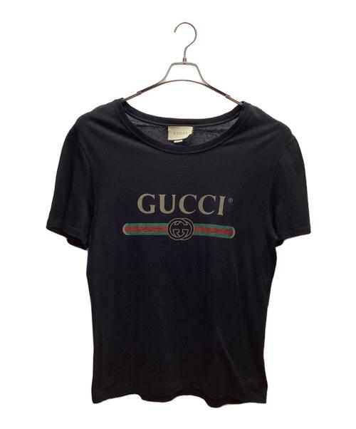 GUCCI（グッチ）GUCCI (グッチ) 半袖カットソー ブラック サイズ:Mの古着・服飾アイテム