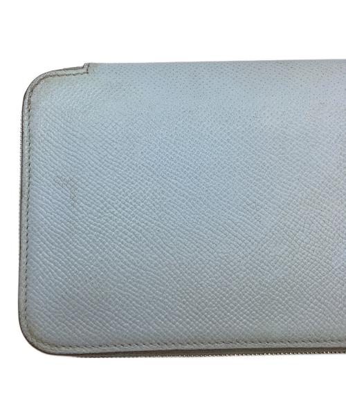 HERMES（エルメス）HERMES (エルメス) ラウンドファスナー財布 スカイブルーの古着・服飾アイテム