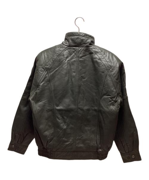 ノーブランド（ノーブランド）ノーブランド (ノーブランド) ラムレザージャケット グリーン サイズ:Lの古着・服飾アイテム