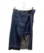 sacaiサカイ）の古着「アシンメトリーデニムスカート」｜インディゴ