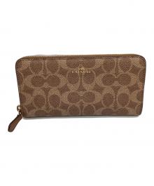 COACH（コーチ）の古着「ラウンドファスナー財布」｜モカ
