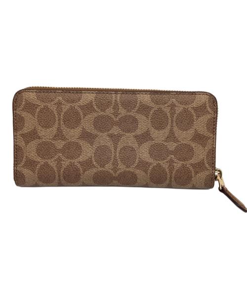COACH（コーチ）COACH (コーチ) ラウンドファスナー財布 モカの古着・服飾アイテム