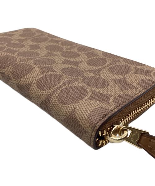 COACH（コーチ）COACH (コーチ) ラウンドファスナー財布 モカの古着・服飾アイテム