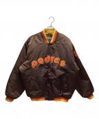 Cooperstown×Majesticクーパーズタウン×マジェスティック）の古着「スタジャン」｜ブラウン