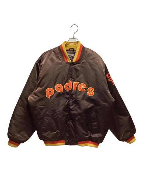 Cooperstown（クーパーズタウン）Cooperstown (クーパーズタウン) Majestic (マジェスティック) スタジャン ブラウン サイズ:XLの古着・服飾アイテム