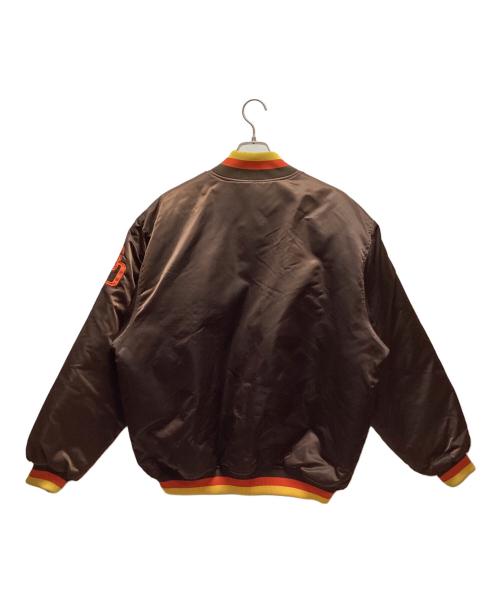 Cooperstown（クーパーズタウン）Cooperstown (クーパーズタウン) Majestic (マジェスティック) スタジャン ブラウン サイズ:XLの古着・服飾アイテム