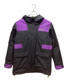 adidas（アディダス）の古着「中綿ジャケット」｜ブラック×パープル