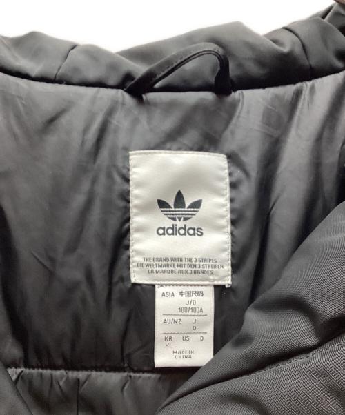 adidas（アディダス）adidas (アディダス) 中綿ジャケット ブラック×パープルの古着・服飾アイテム