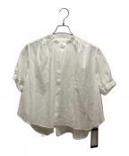 TOMORROW LANDトゥモローランド）の古着「半袖ブラウス」｜ベージュ