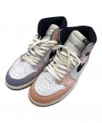NIKEナイキ）の古着「ハイカットスニーカー」｜ホワイト×オレンジ