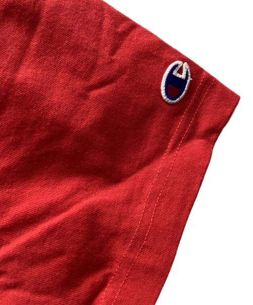 stussy（ステューシー）stussy (ステューシー) Champion (チャンピオン) 半袖カットソー レッド サイズ:Sの古着・服飾アイテム