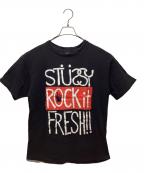 stussyステューシー）の古着「半袖カットソー」｜ブラック