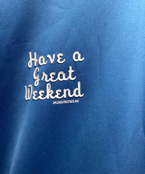 MUNSING WEAR（マンシングウェア）MUNSING WEAR (マンシングウェア) プルオーバーパーカー ブルー サイズ:Lの古着・服飾アイテム