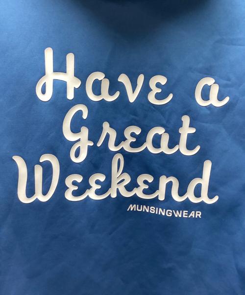 MUNSING WEAR（マンシングウェア）MUNSING WEAR (マンシングウェア) プルオーバーパーカー ブルー サイズ:Lの古着・服飾アイテム