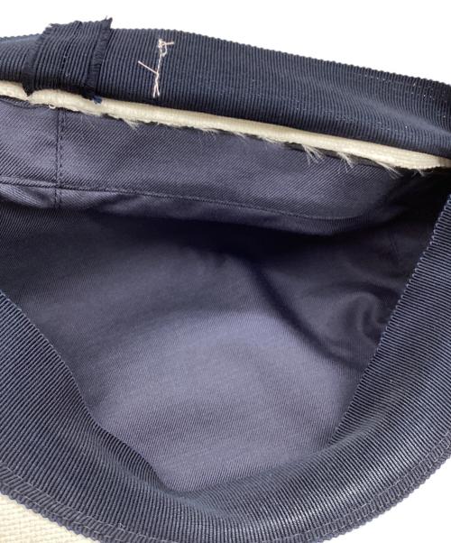 HERMES（エルメス）HERMES (エルメス) キャップ ホワイト×ブラックの古着・服飾アイテム