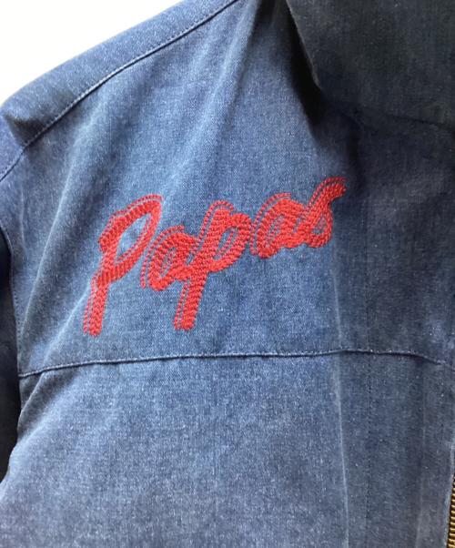 PAPAS（パパス）PAPAS (パパス) デニムレザージャケット ネイビー サイズ:XLの古着・服飾アイテム