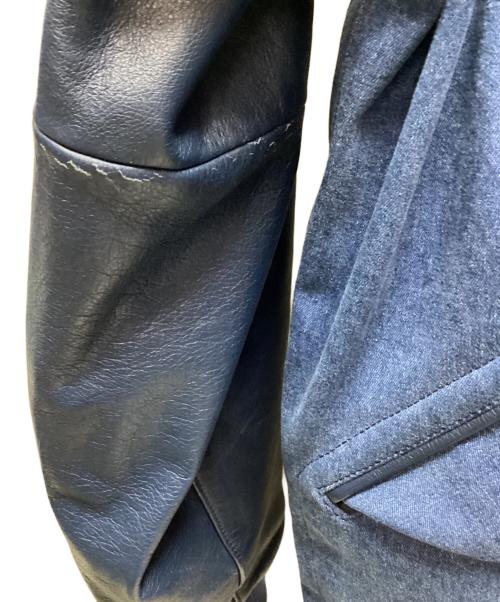 PAPAS（パパス）PAPAS (パパス) デニムレザージャケット ネイビー サイズ:XLの古着・服飾アイテム