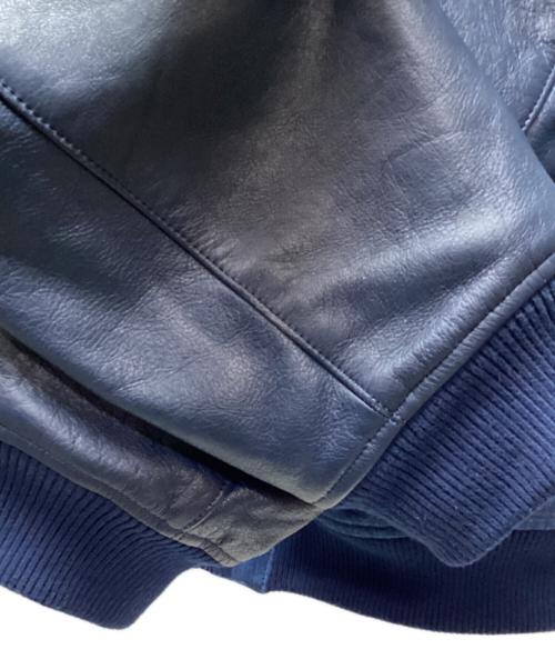 PAPAS（パパス）PAPAS (パパス) デニムレザージャケット ネイビー サイズ:XLの古着・服飾アイテム