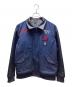 PAPAS（パパス）の古着「デニムレザージャケット」｜ネイビー
