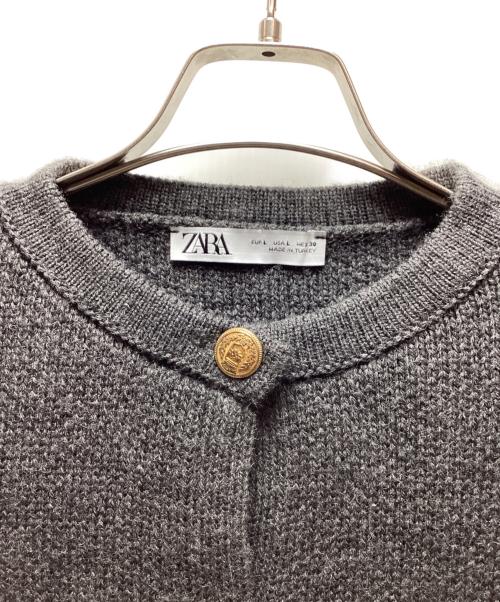 ZARA（ザラ）ZARA (ザラ) ニットカーディガン ブラック サイズ:Lの古着・服飾アイテム