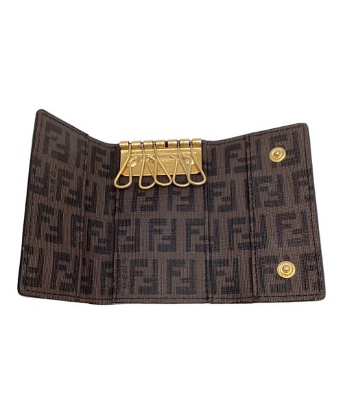 FENDI（フェンディ）FENDI (フェンディ) 6連キーケース ブラウン×ブラックの古着・服飾アイテム