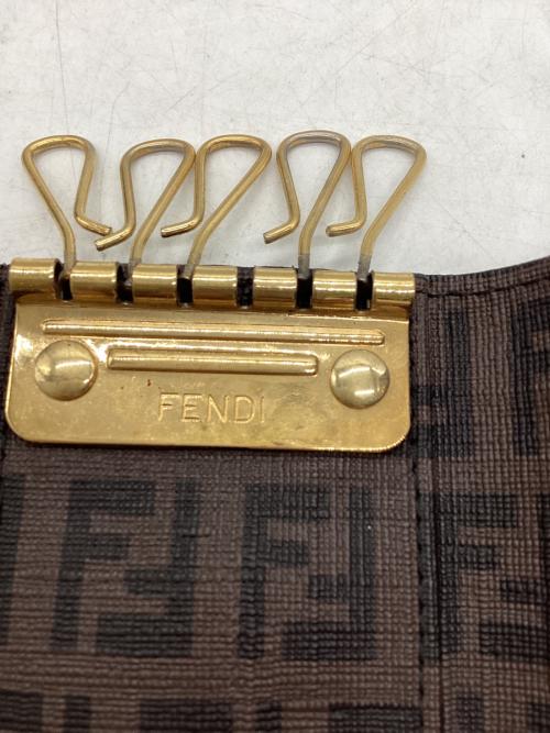 FENDI（フェンディ）FENDI (フェンディ) 6連キーケース ブラウン×ブラックの古着・服飾アイテム