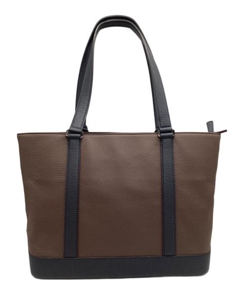 FUJITAKA（フジタカ）FUJITAKA (フジタカ) レザートートバッグ ブラウンの古着・服飾アイテム