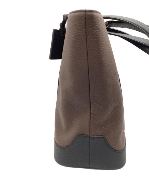 FUJITAKA（フジタカ）FUJITAKA (フジタカ) レザートートバッグ ブラウンの古着・服飾アイテム