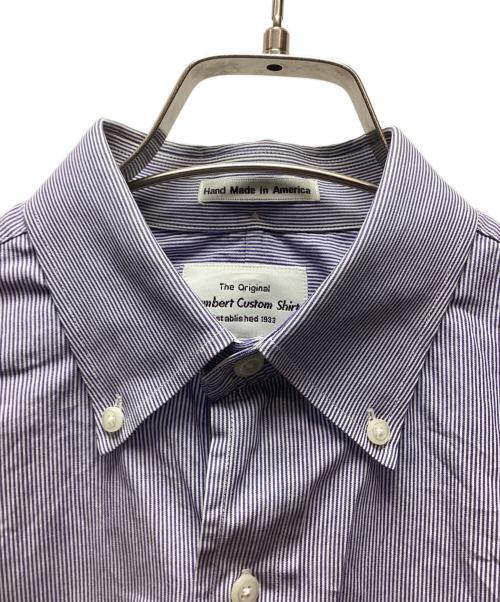 GAMBERT CUSTOM SHIRTS（ギャンバードカスタムシャツ）GAMBERT CUSTOM SHIRTS (ギャンバードカスタムシャツ) 長袖シャツ ホワイト×ブルー サイズ:Mの古着・服飾アイテム