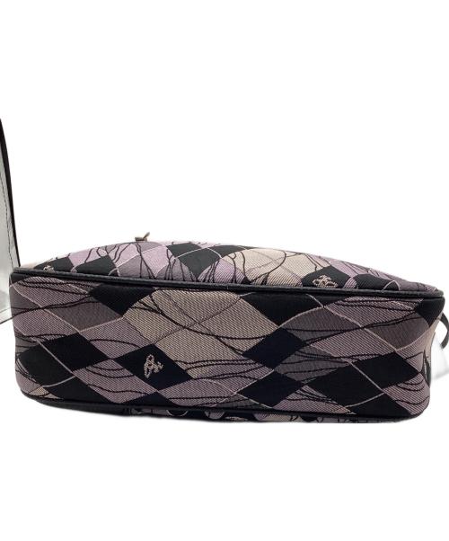 Vivienne Westwood（ヴィヴィアンウエストウッド）Vivienne Westwood (ヴィヴィアンウエストウッド) オーブ アーガイルショルダーバッグ パープルの古着・服飾アイテム