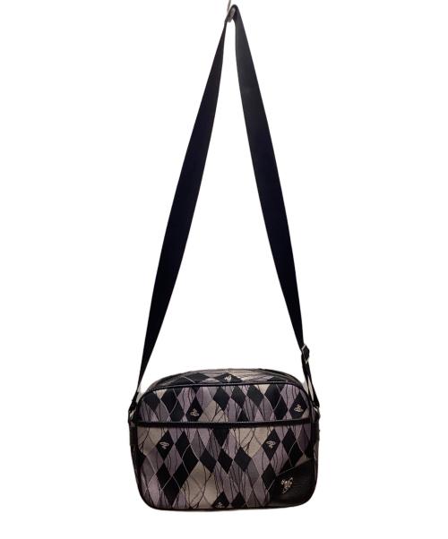 Vivienne Westwood（ヴィヴィアンウエストウッド）Vivienne Westwood (ヴィヴィアンウエストウッド) オーブ アーガイルショルダーバッグ パープルの古着・服飾アイテム