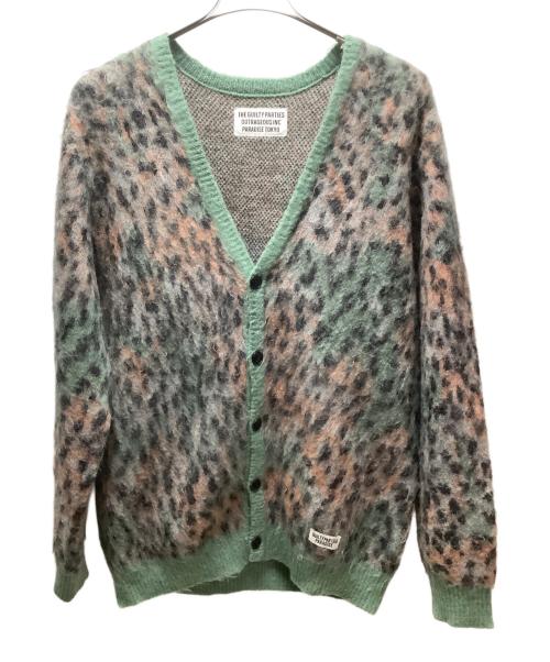 WACKO MARIA（ワコマリア）WACKO MARIA (ワコマリア) 厚手カーディガン グレー×グリーン×オレンジ サイズ:Lの古着・服飾アイテム