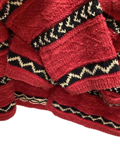 LAUREN RALPH LAUREN（ローレンラルフローレン）LAUREN RALPH LAUREN (ローレンラルフローレン) 厚手カーディガン レッド サイズ:XLの古着・服飾アイテム