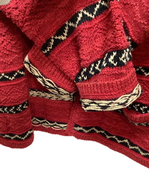 LAUREN RALPH LAUREN（ローレンラルフローレン）LAUREN RALPH LAUREN (ローレンラルフローレン) 厚手カーディガン レッド サイズ:XLの古着・服飾アイテム