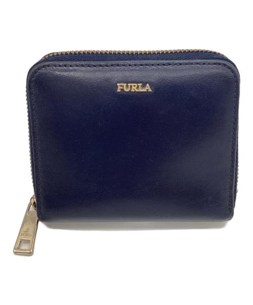 FURLA（フルラ）FURLA (フルラ) ラウンドファスナー財布 ネイビーの古着・服飾アイテム