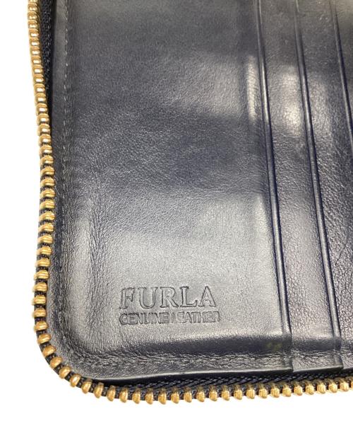 FURLA（フルラ）FURLA (フルラ) ラウンドファスナー財布 ネイビーの古着・服飾アイテム