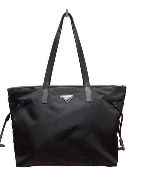 PRADA（プラダ）PRADA (プラダ) ナイロントートバッグ ブラックの古着・服飾アイテム