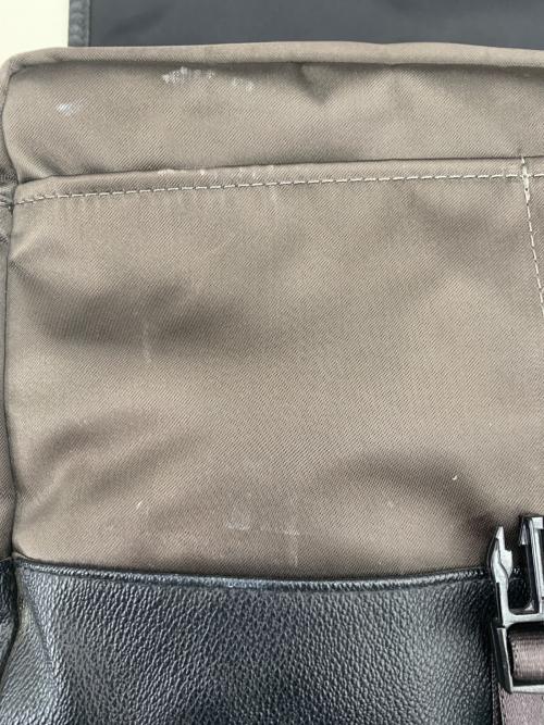 PORTER（ポーター）PORTER (ポーター) メッセンジャーバッグ ブラック×ブラウンの古着・服飾アイテム