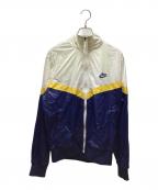 NIKEナイキ）の古着「ナイロンジャケット」｜ホワイト×ネイビー