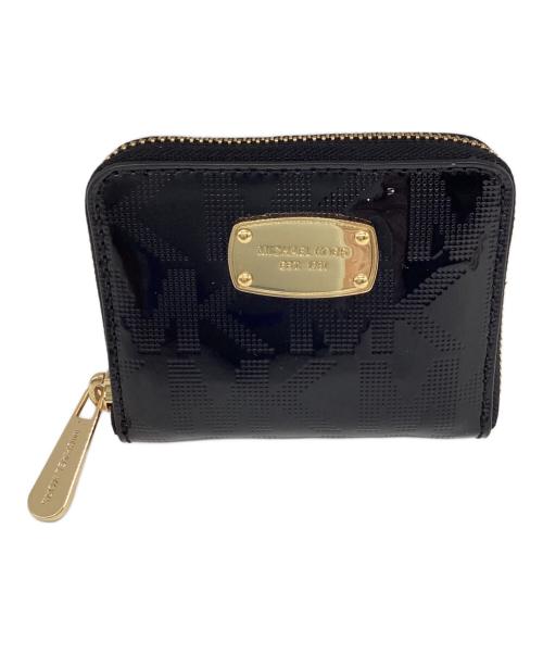 MICHAEL KORS（マイケル・コース）MICHAEL KORS (マイケル・コース) ラウンドファスナー財布 ブラックの古着・服飾アイテム
