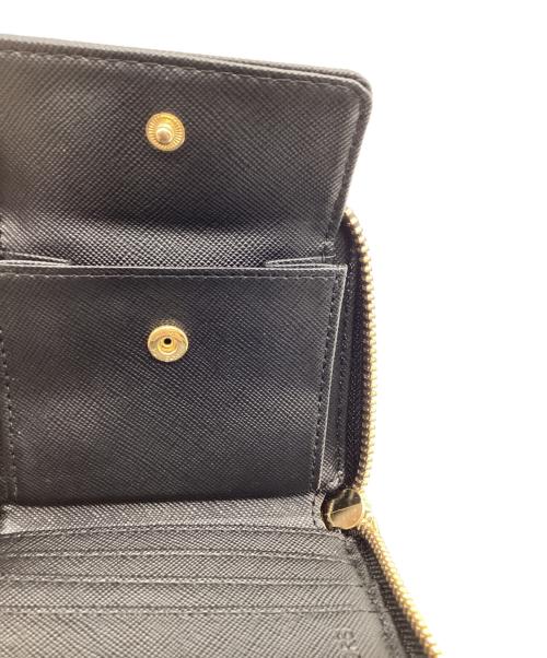 MICHAEL KORS（マイケル・コース）MICHAEL KORS (マイケル・コース) ラウンドファスナー財布 ブラックの古着・服飾アイテム